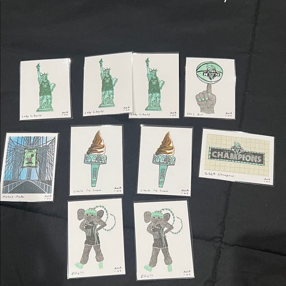 New York Liberty Basketball Art Cards